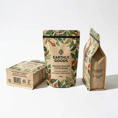 eco friendly pouches with logo