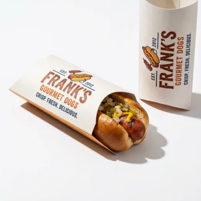 hot dog sleeve with logo