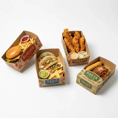 paper food trays with logo