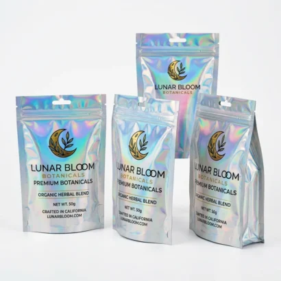 personalized holographic mylar bags