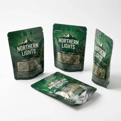 printed die cut mylar bags