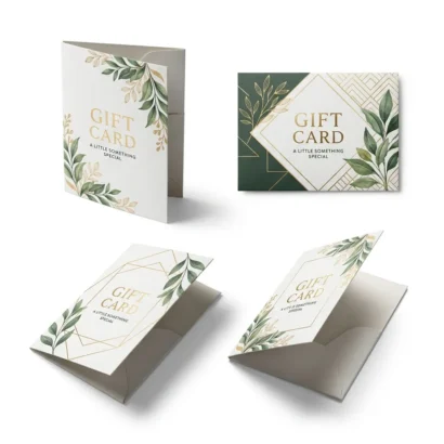 printed gift card sleeves