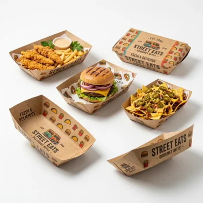 printed paper food trays