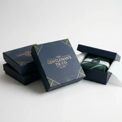 tie box with logo